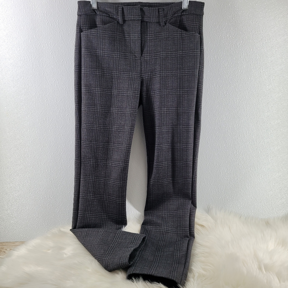 Rachel Zoe Gray Plaid Trousers Size 2